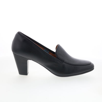 Sofft Lucinda SF00917 Womens Black Leather Slip On Pumps Heels Shoes