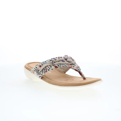 Minnetonka Silverthorne 360 504287 Womens Beige Flip-Flops Sandals Shoes