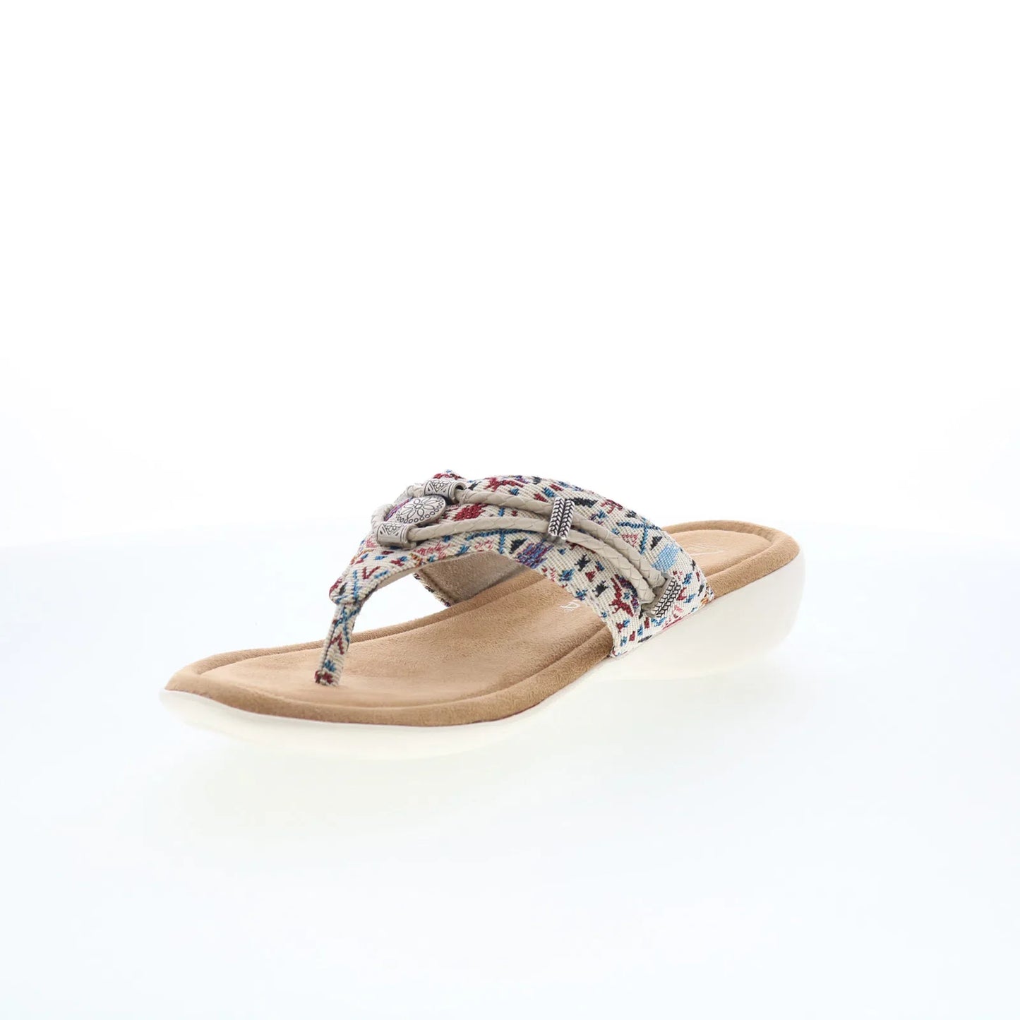Minnetonka Silverthorne 360 504287 Womens Beige Flip-Flops Sandals Shoes