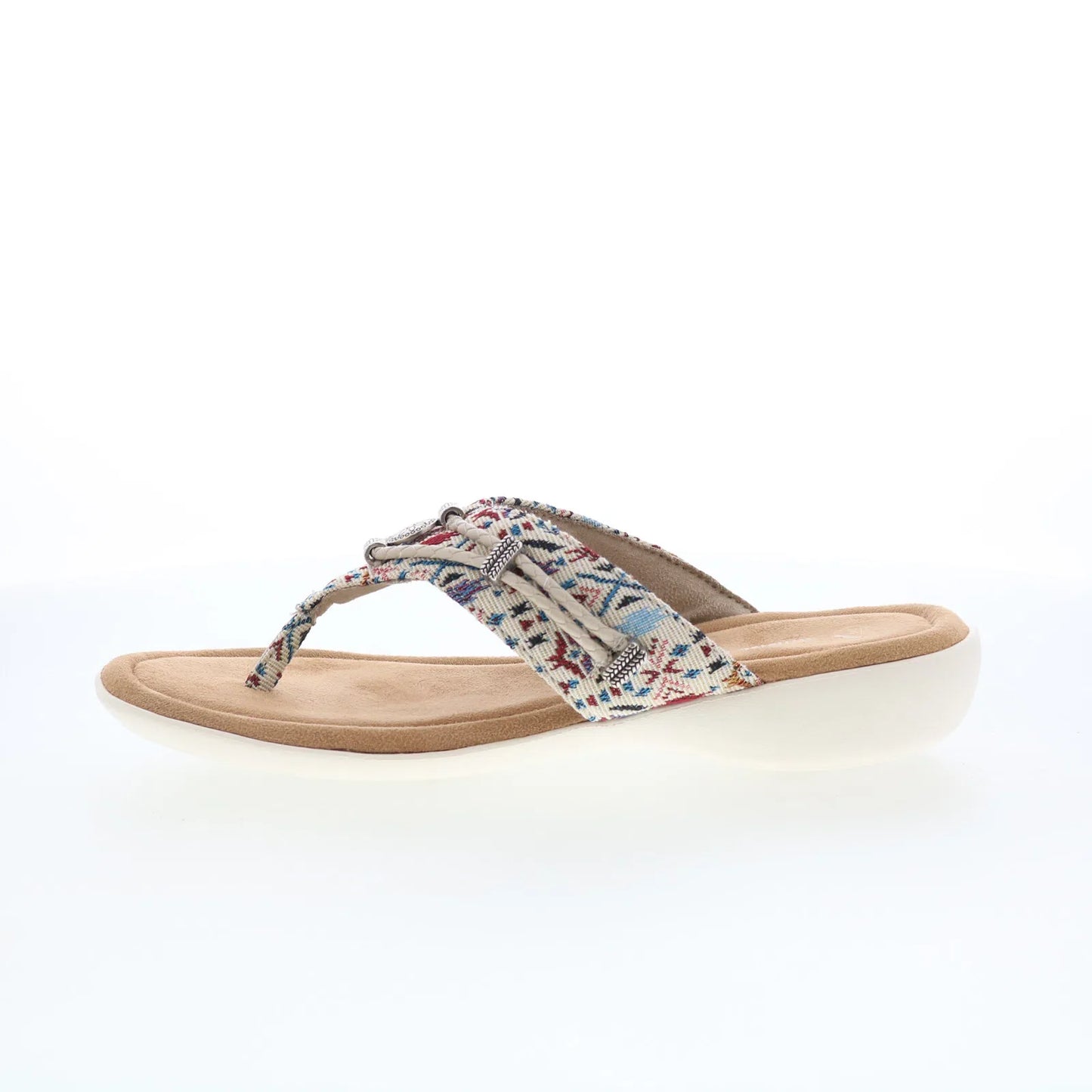 Minnetonka Silverthorne 360 504287 Womens Beige Flip-Flops Sandals Shoes