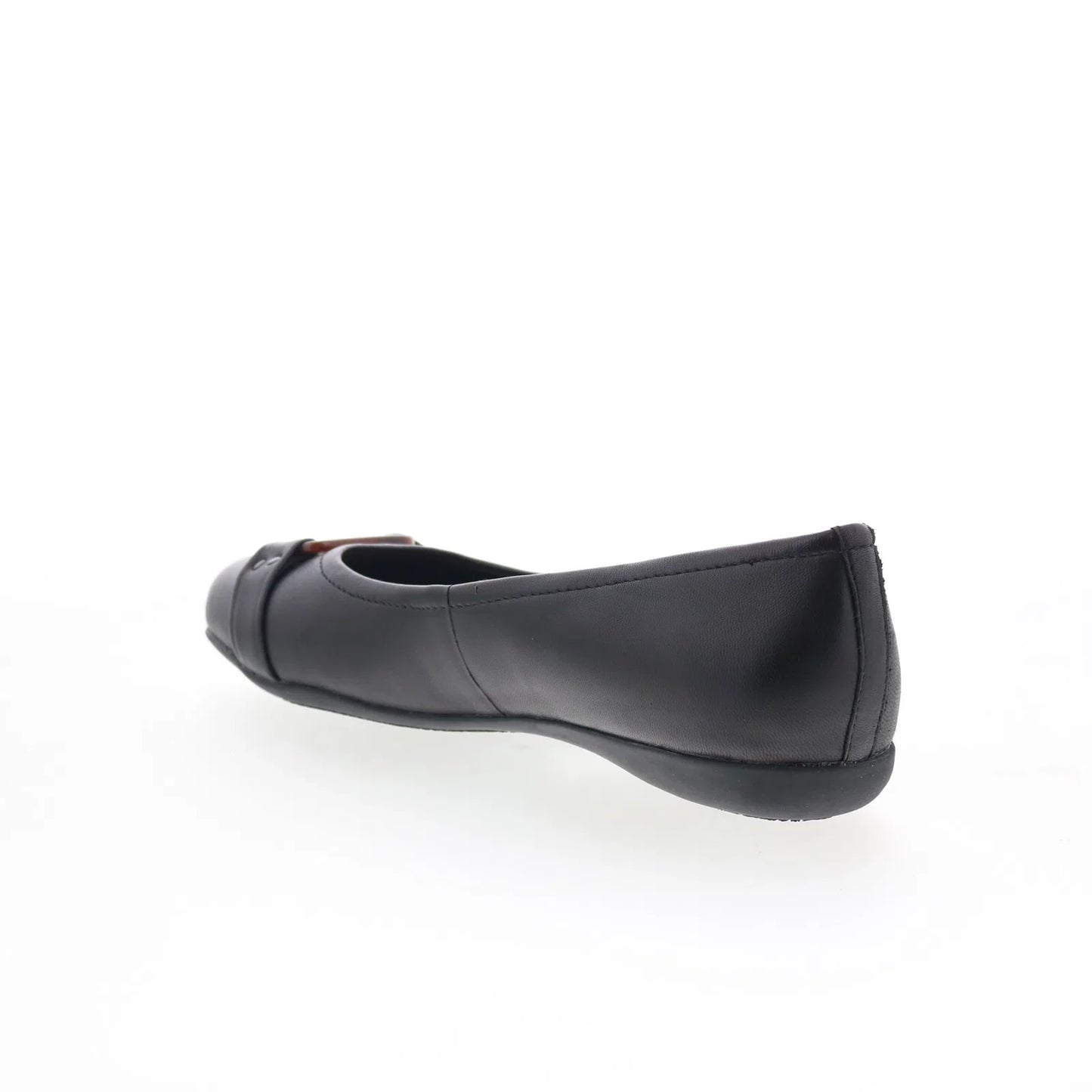 Trotters Sizzle Signature T1251-093 Womens Black Leather Ballet Flats Shoes