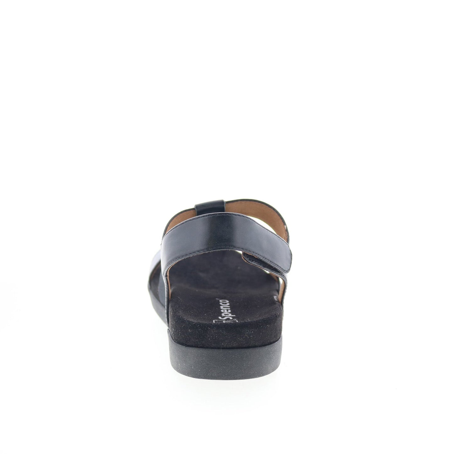 Spenco Anabel SP1059BLK Womens Black Leather Strap Sandals Shoes