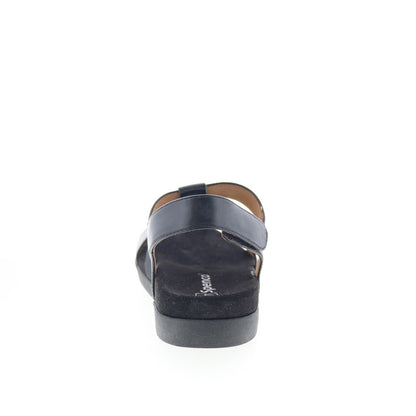 Spenco Anabel SP1059BLK Womens Black Leather Strap Sandals Shoes
