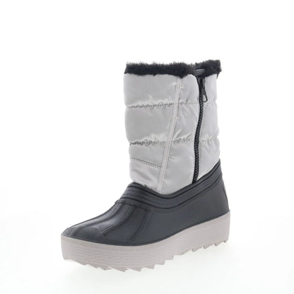 Pajar Spacey EU PDPAB00229.01 Womens Silver Canvas Pull On Casual Dress Boots