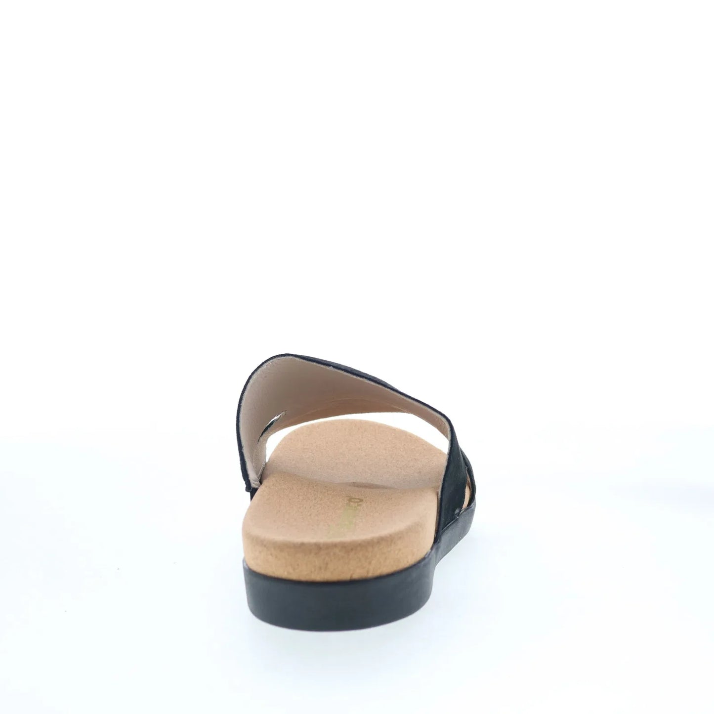 Spenco Sunrise Slide SP1218BLK Womens Black Wide Nubuck Slides Sandals Shoes