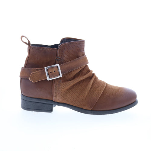 Miz Mooz Suzy Womens Brown Leather Zipper Ankle & Booties Boots