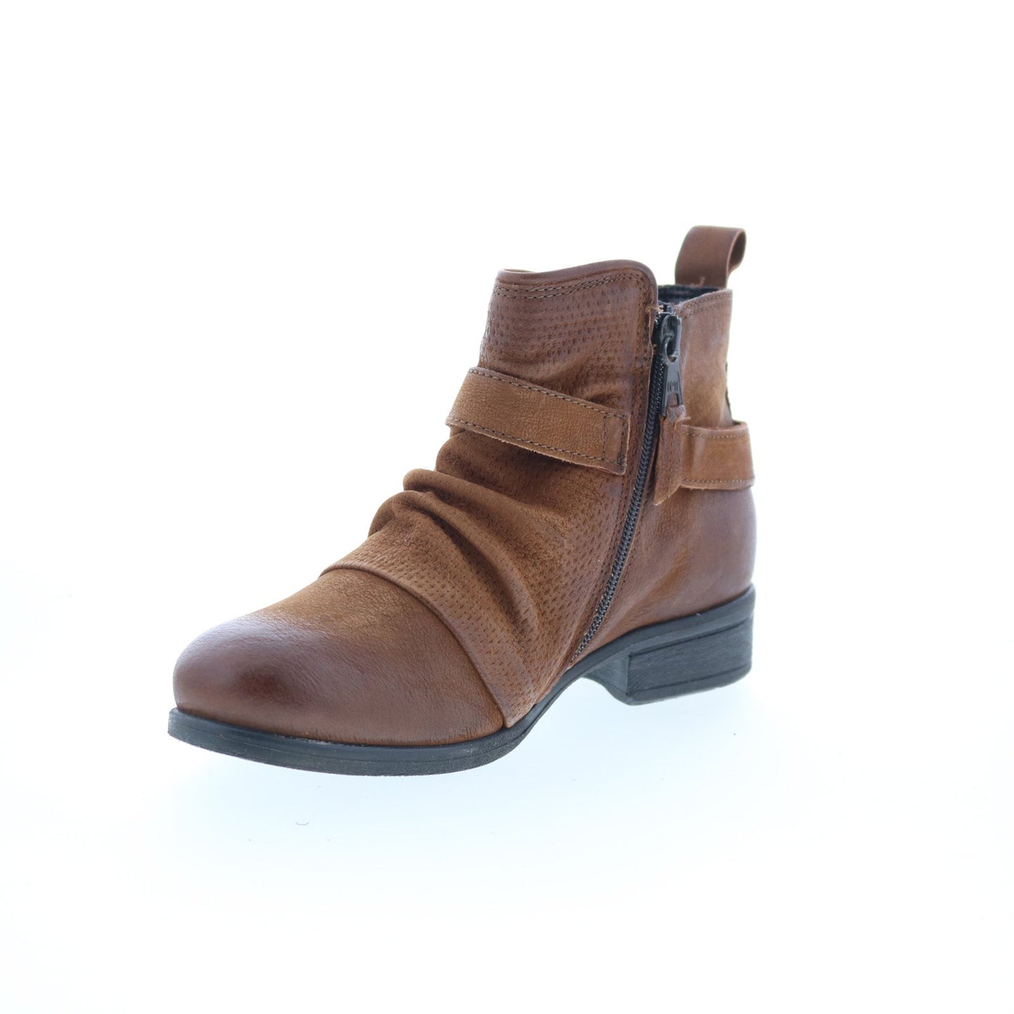Miz Mooz Suzy Womens Brown Leather Zipper Ankle & Booties Boots