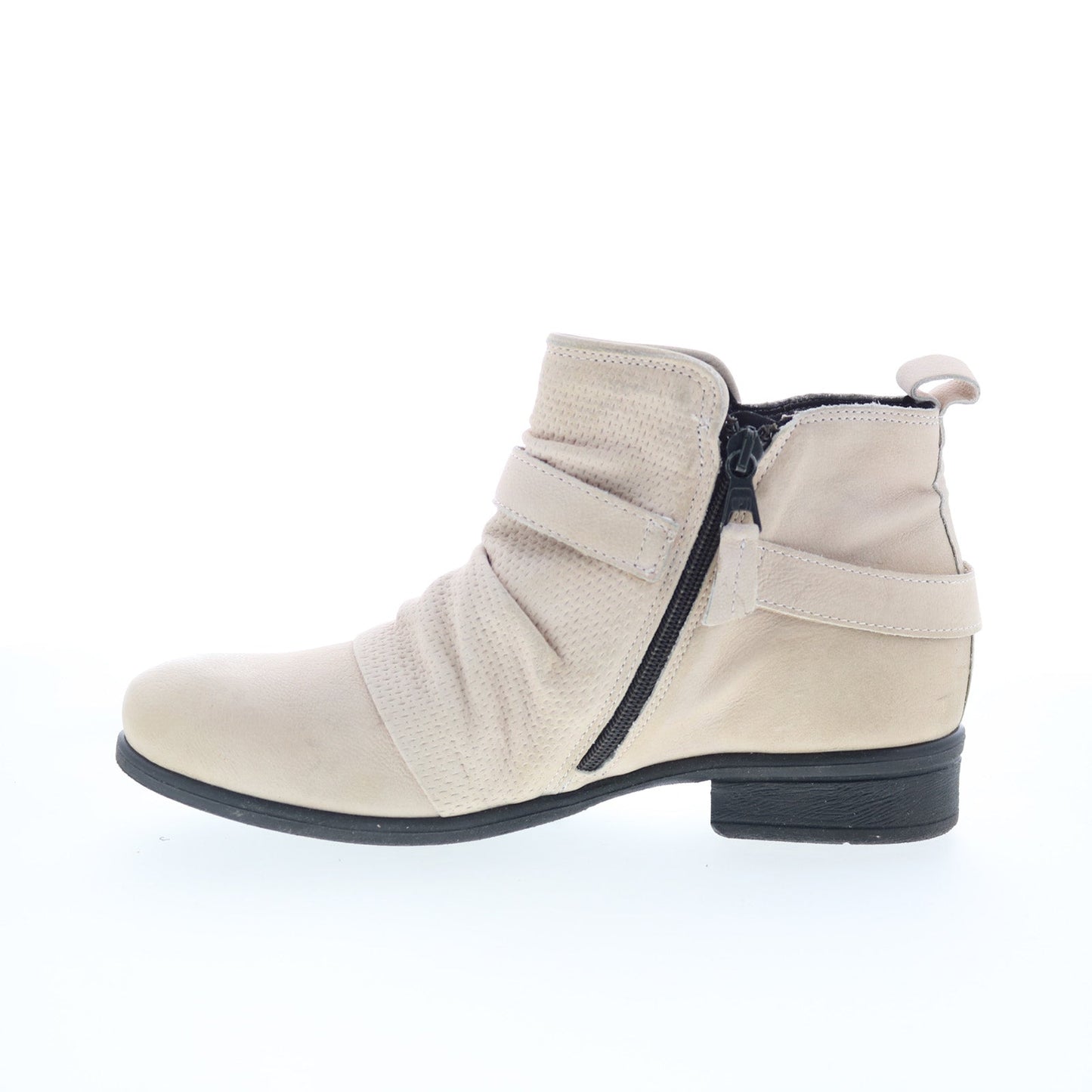 Miz Mooz Suzy Womens Beige Leather Zipper Ankle & Booties Boots