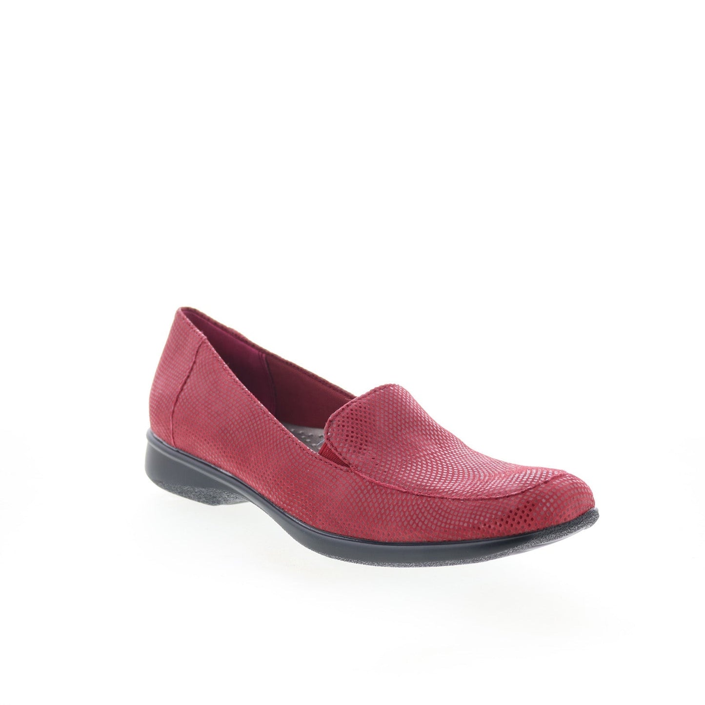 Trotters Jenn Mini Dots T1365-612 Womens Red Suede Loafer Flats Shoes