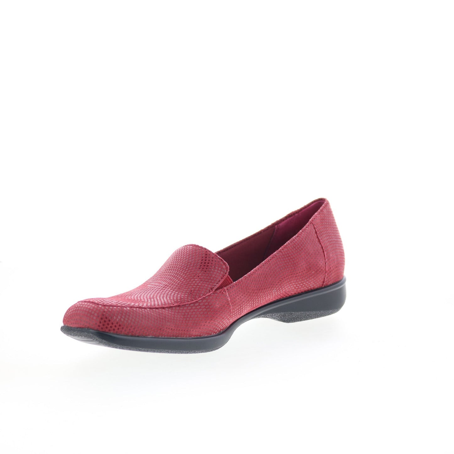 Trotters Jenn Mini Dots T1365-612 Womens Red Suede Loafer Flats Shoes