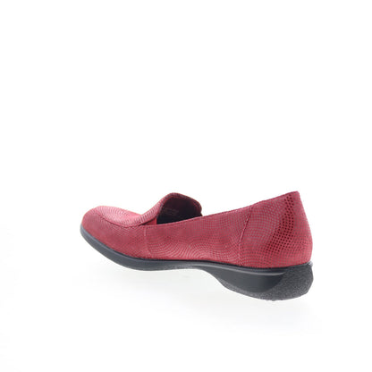 Trotters Jenn Mini Dots T1365-612 Womens Red Suede Loafer Flats Shoes