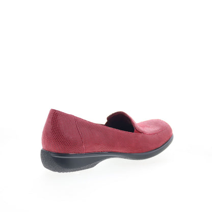 Trotters Jenn Mini Dots T1365-612 Womens Red Suede Loafer Flats Shoes