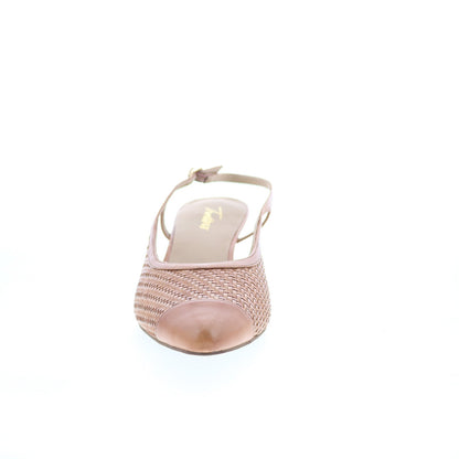 Trotters Kalen T2008-253 Womens Brown Narrow Leather Slingback Heels Shoes