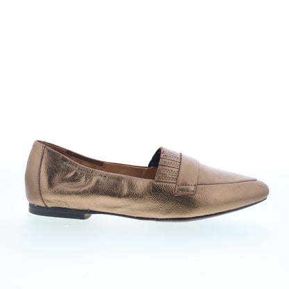 Trotters Emotion T2056-222 Womens Brown Leather Slip On Loafer Flats Shoes