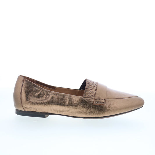 Trotters Emotion T2056-222 Womens Brown Leather Slip On Loafer Flats Shoes