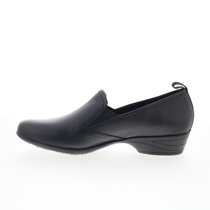 Trotters Reggie T2065-001 Womens Black Leather Slip On Loafer Flats Shoes