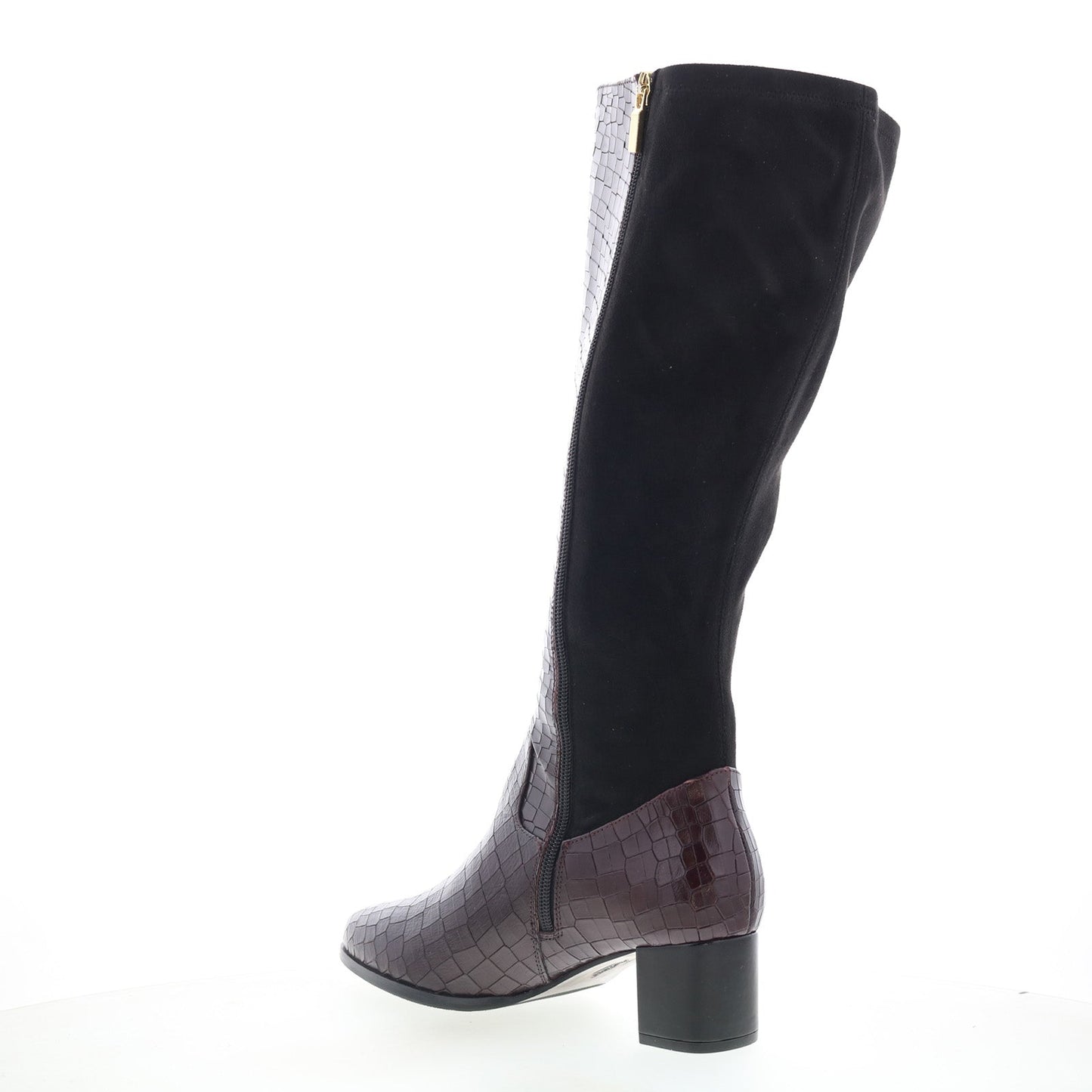Trotters Kirby Wide Calf Womens Burgundy Extra Wide Casual Dress Boots