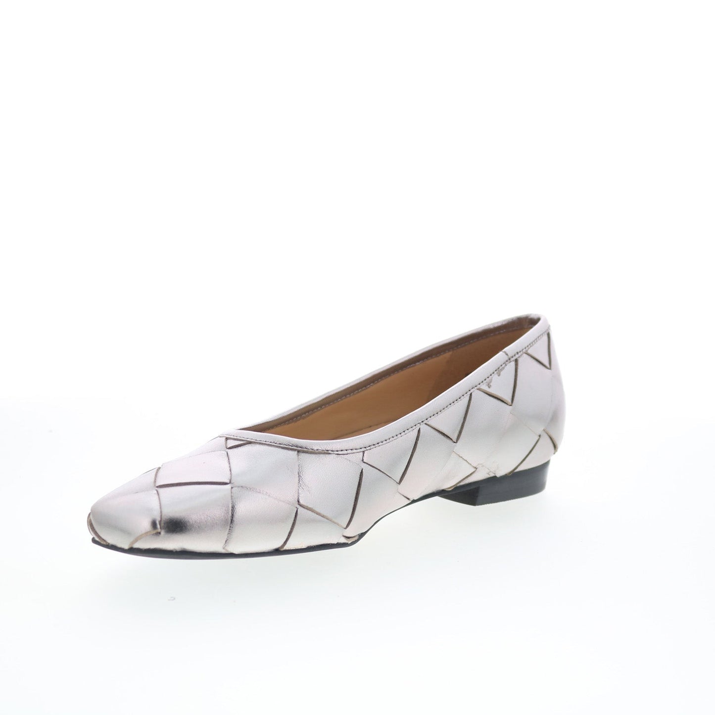 Trotters Hanny T2125-033 Womens Gray Leather Slip On Ballet Flats Shoes