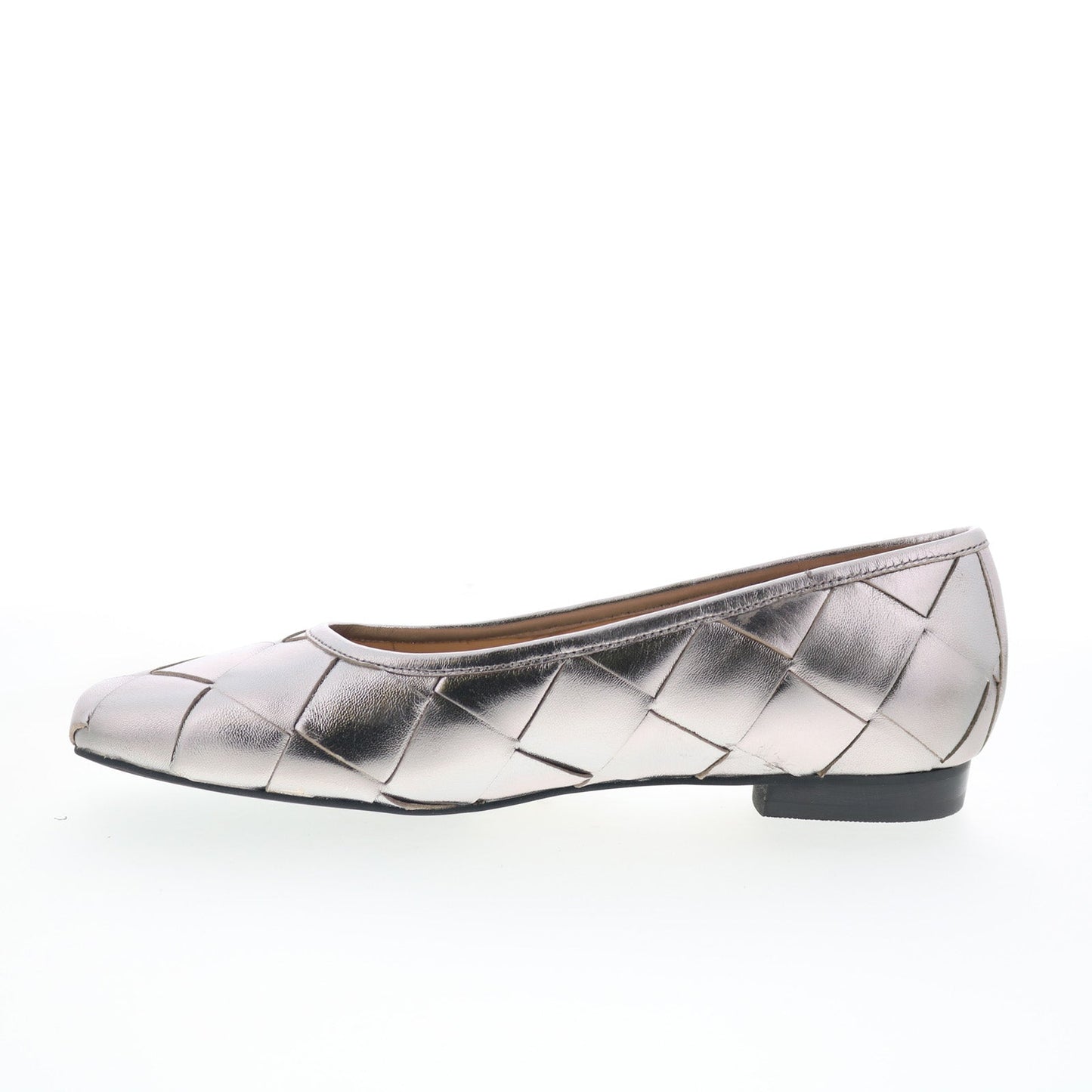 Trotters Hanny T2125-033 Womens Gray Leather Slip On Ballet Flats Shoes
