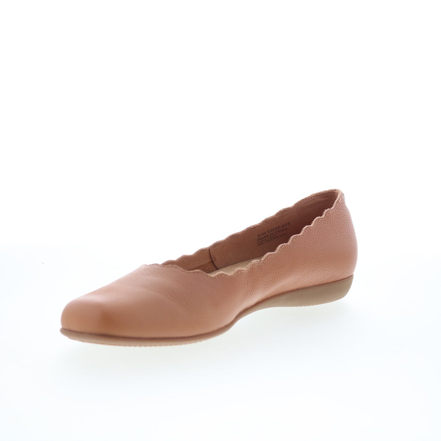 Trotters Sabine T2255-215 Womens Brown Leather Slip On Ballet Flats Shoes