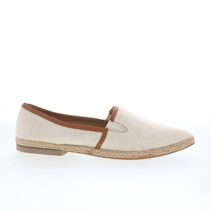 Trotters Estelle T2304-249 Womens Beige Leather Slip On Loafer Flats Shoes