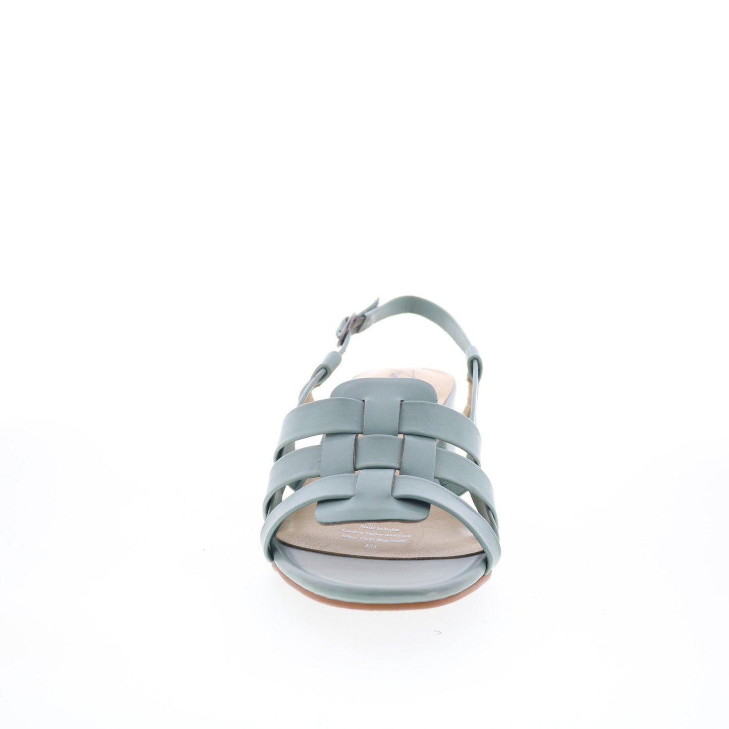 Trotters Luna T2313-315 Womens Green Leather Heeled Sandals Shoes