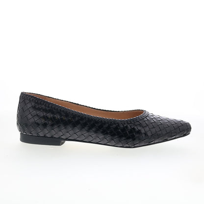 Trotters Emmie T2371-001 Womens Black Leather Slip On Loafer Flats Shoes