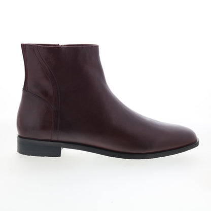 Trotters Ava T2451-615 Womens Brown Leather Zipper Ankle & Booties Boots