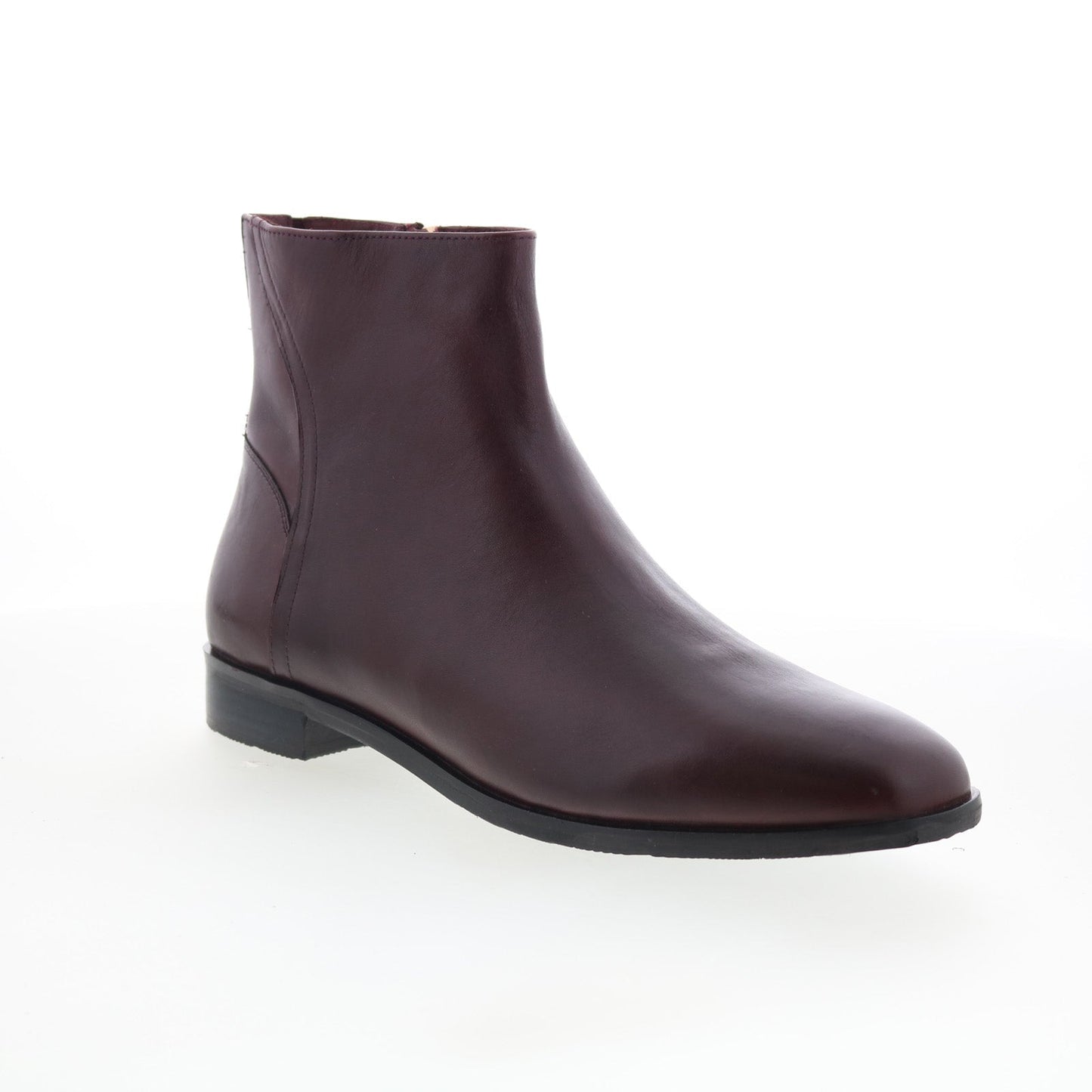 Trotters Ava T2451-615 Womens Brown Leather Zipper Ankle & Booties Boots