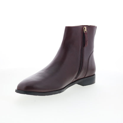 Trotters Ava T2451-615 Womens Brown Leather Zipper Ankle & Booties Boots