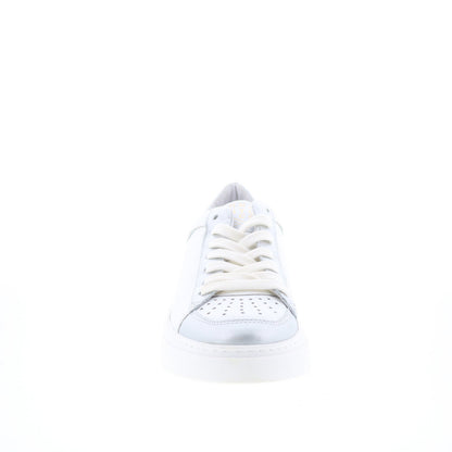 Miz Mooz Tristin Womens White Leather Lace Up Lifestyle Sneakers Shoes
