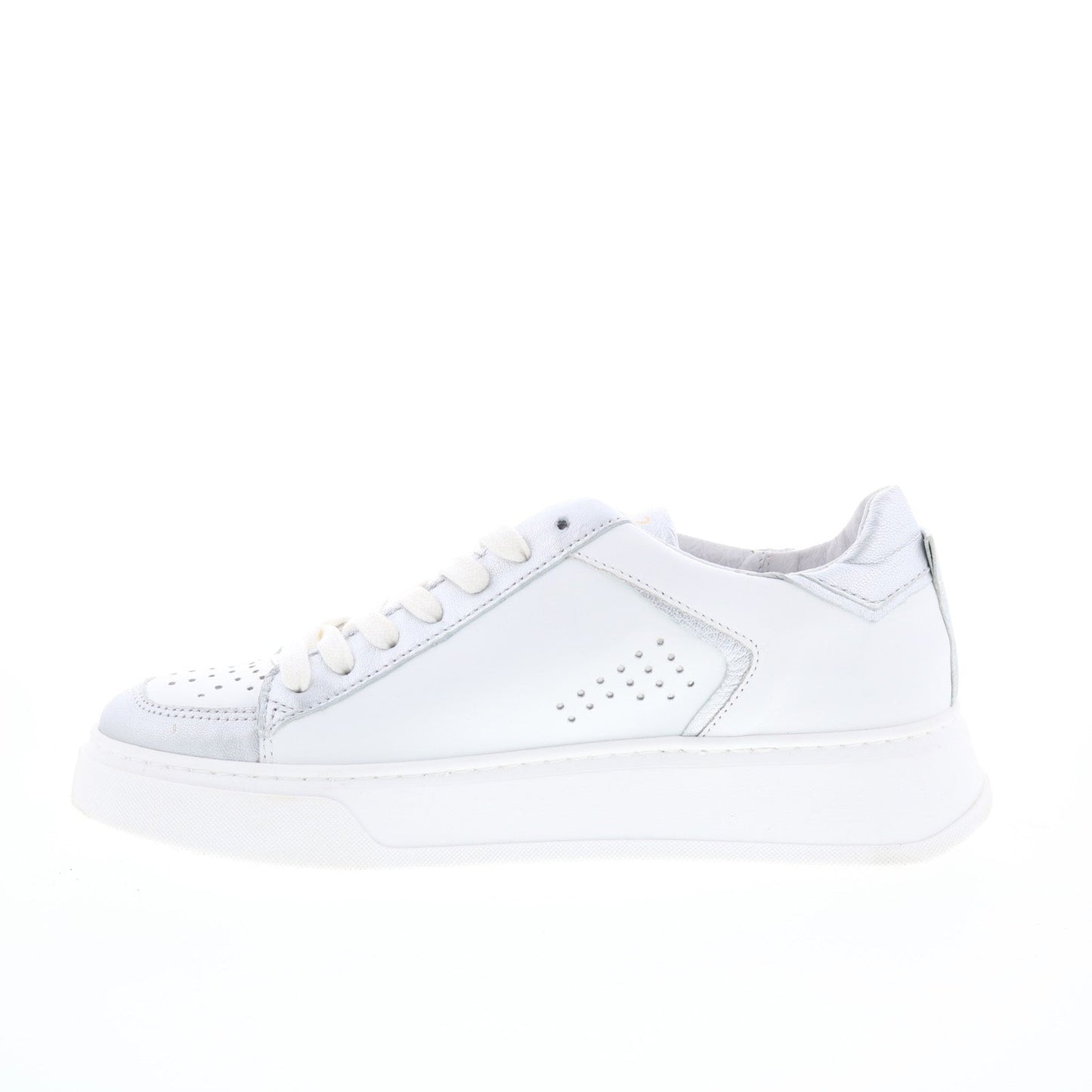 Miz Mooz Tristin Womens White Leather Lace Up Lifestyle Sneakers Shoes