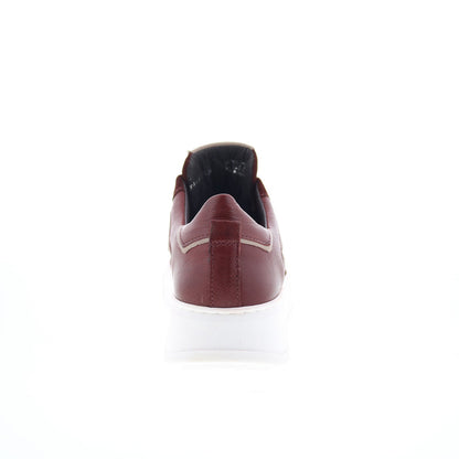Miz Mooz Tristin Womens Burgundy Suede Lace Up Lifestyle Sneakers Shoes