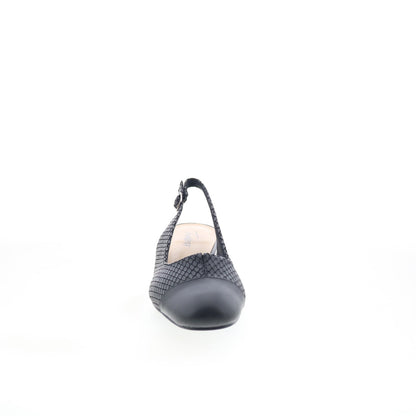 Trotters Dea T7001-031 Womens Black Narrow Leather Slingback Heels Shoes