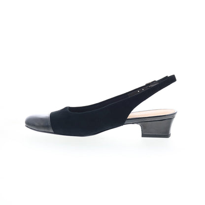 Trotters Dea T7001-048 Womens Black Extra Narrow Slingback Heels Shoes