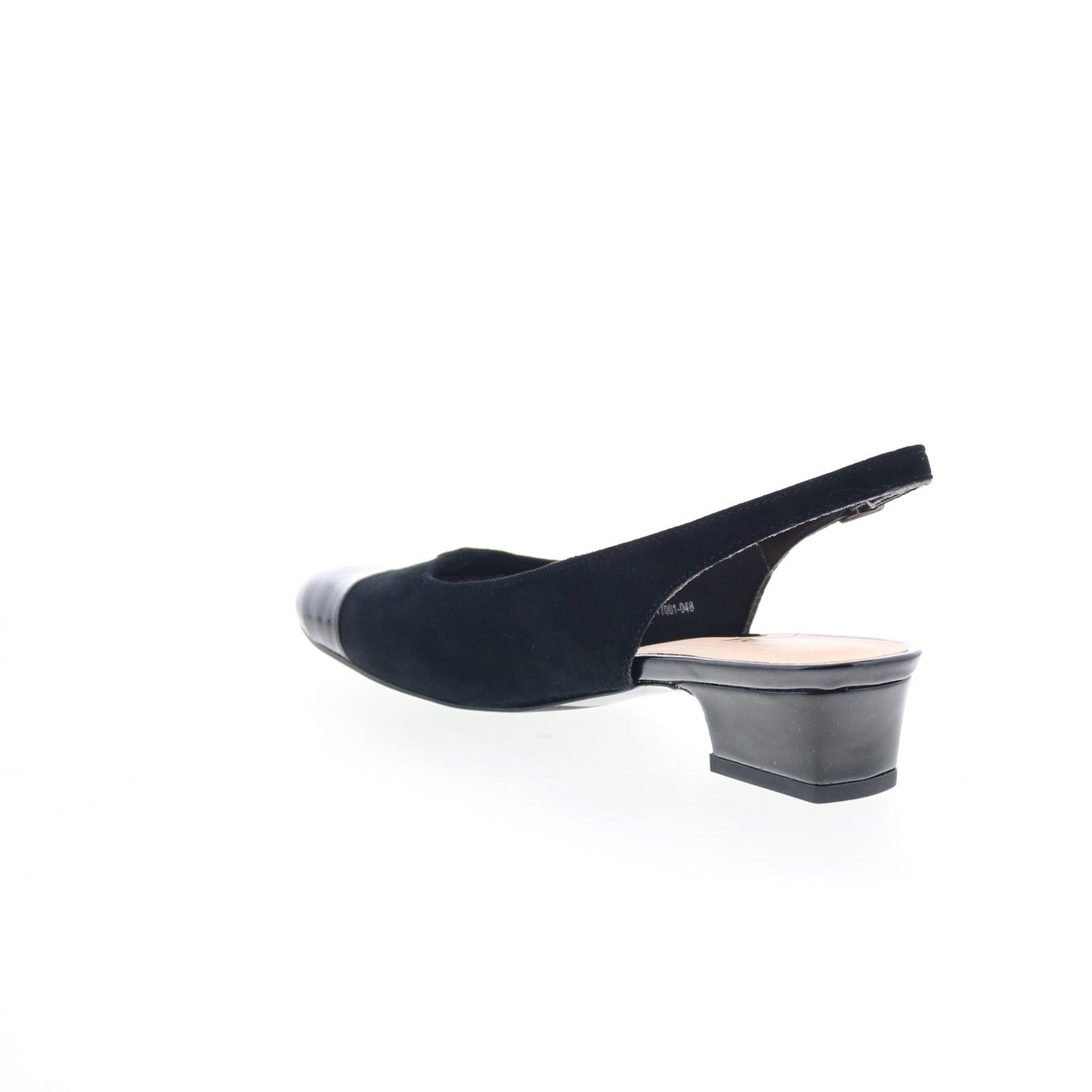 Trotters Dea T7001-048 Womens Black Narrow Suede Slingback Heels Shoes