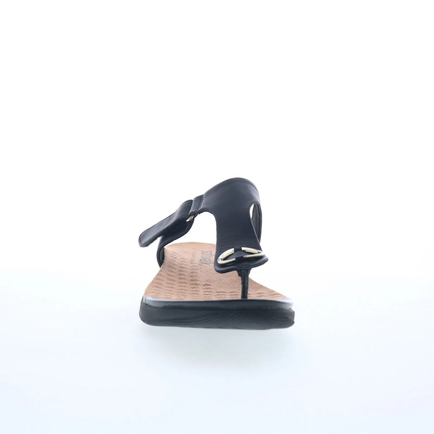 Softwalk Talara S2215-001 Womens Black Leather Strap Slides Sandals Shoes