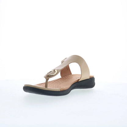 Softwalk Talara S2215-154 Womens Beige Leather Strap Thong Sandals Shoes