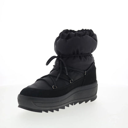 Pajar Taya Iron 79093 Womens Black Canvas Lace Up Casual Dress Boots