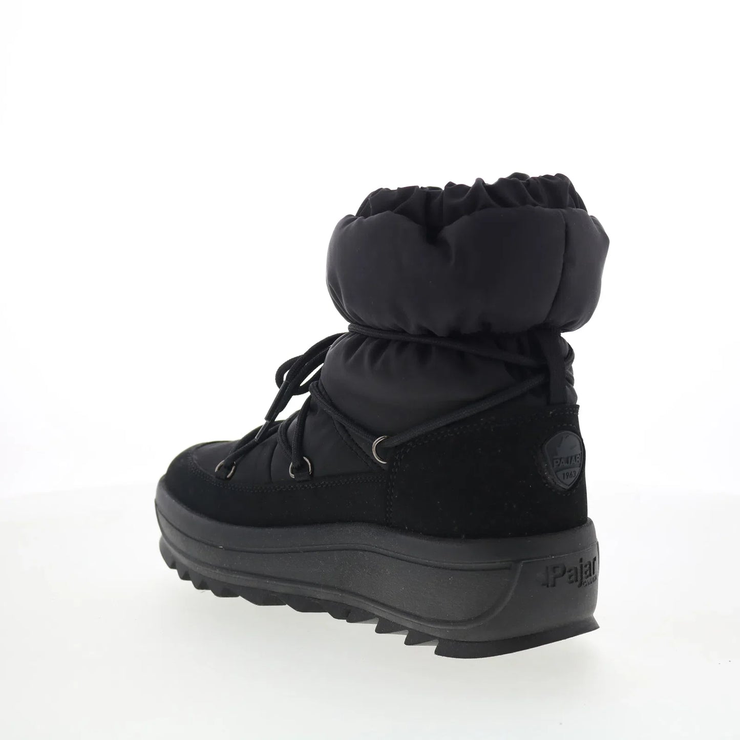 Pajar Taya Iron 79093 Womens Black Canvas Lace Up Casual Dress Boots
