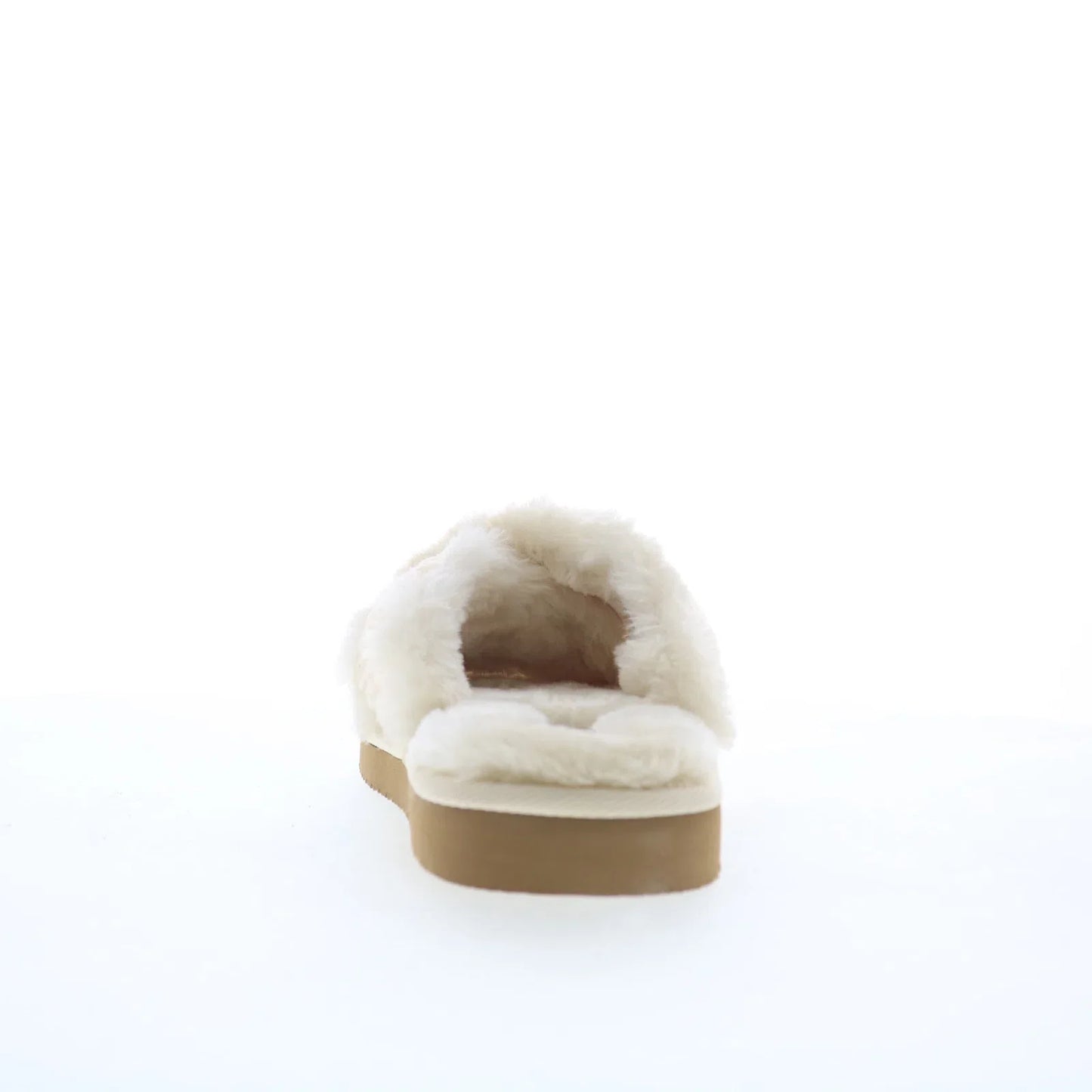 Minnetonka Teddy Crossband 5993104 Womens Beige Canvas Slides Slippers Shoes