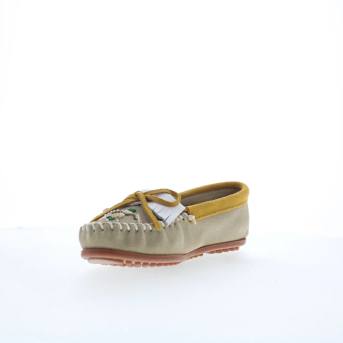 Minnetonka Thunderbird Animikii 628TB Womens Gray Suede Loafer Flats Shoes