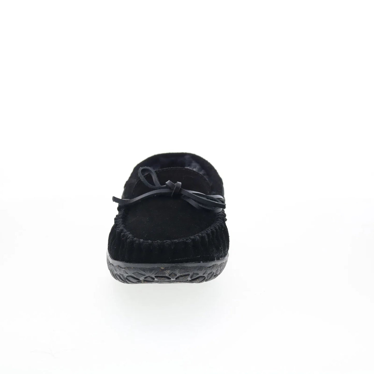 Minnetonka Tilia 40150 Womens Black Suede Slip On Moccasin Slippers Shoes