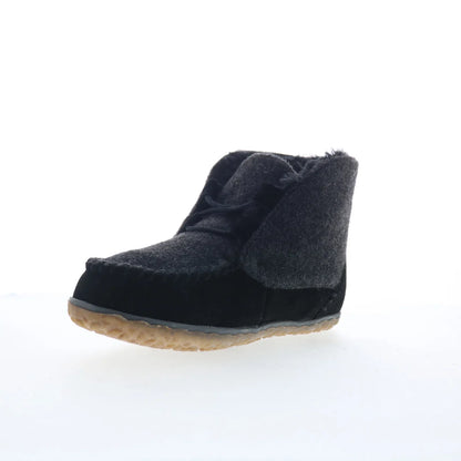 Minnetonka Torrey 40142 Womens Black Suede Loafer Slippers Shoes