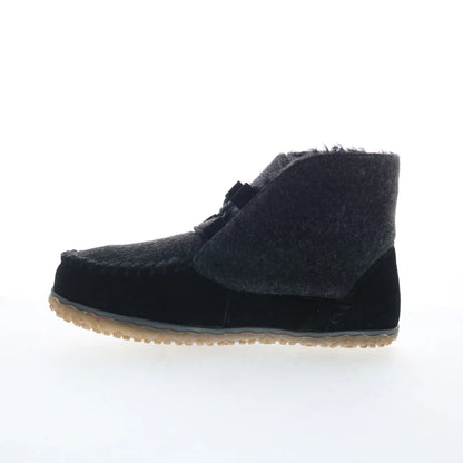 Minnetonka Torrey 40142 Womens Black Suede Loafer Slippers Shoes