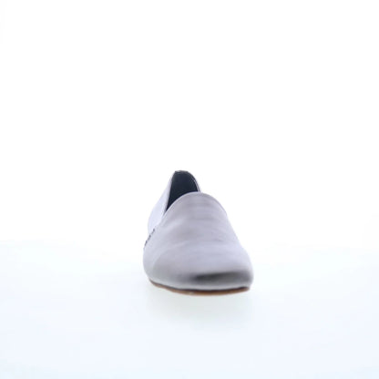 Softwalk Vale S2368-033 Womens Silver Leather Slip On Loafer Flats Shoes