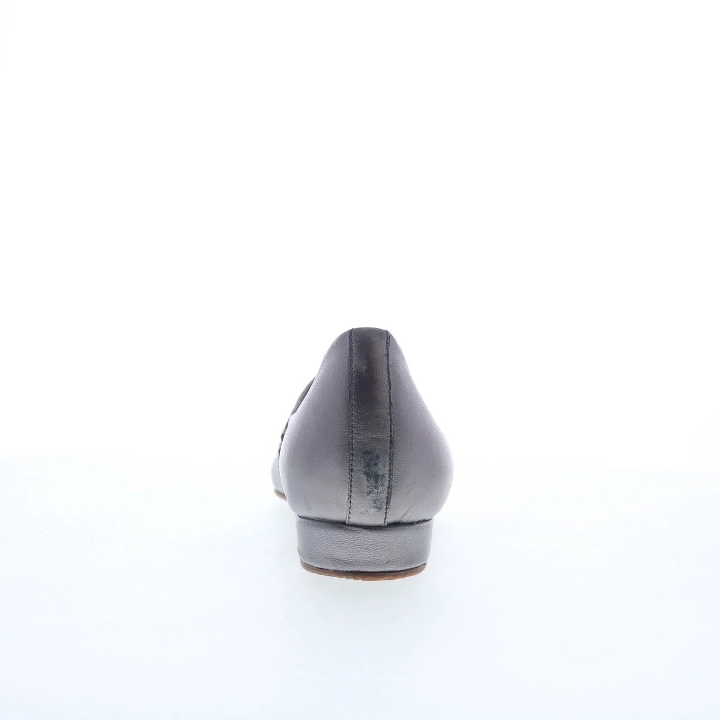Softwalk Vale S2368-033 Womens Silver Leather Slip On Loafer Flats Shoes