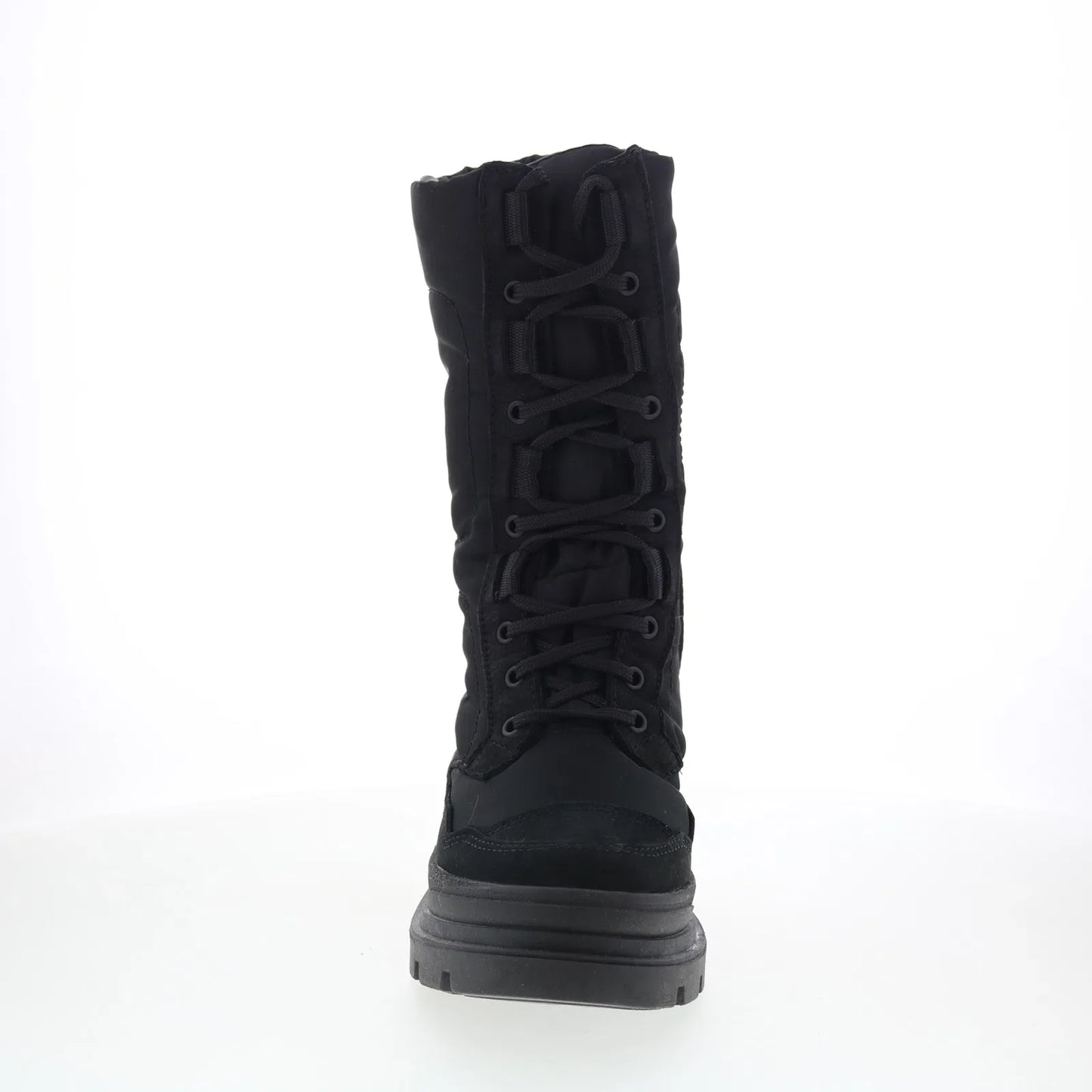 Pajar Vania High PDPAB00835.01 Womens Black Canvas Lace Up Mid Calf Boots
