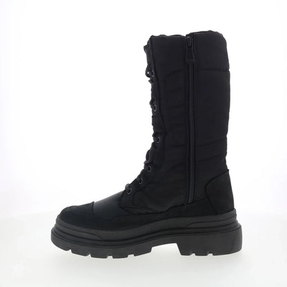 Pajar Vania High PDPAB00835.01 Womens Black Canvas Lace Up Mid Calf Boots