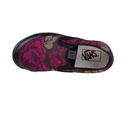 Vans Anaheim Factory Classic Slip-On 98 DX Roses Men's Shoes Black-Red